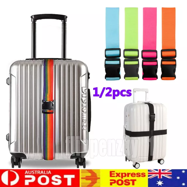 1/2pcs Strap Tie Travel Luggage Suitcase Buckle Adjustable Packing Belt Useful