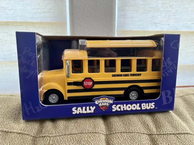 The Chevron Cars #28 - Sally School Bus Collectible Toy Car - 2001 open box
