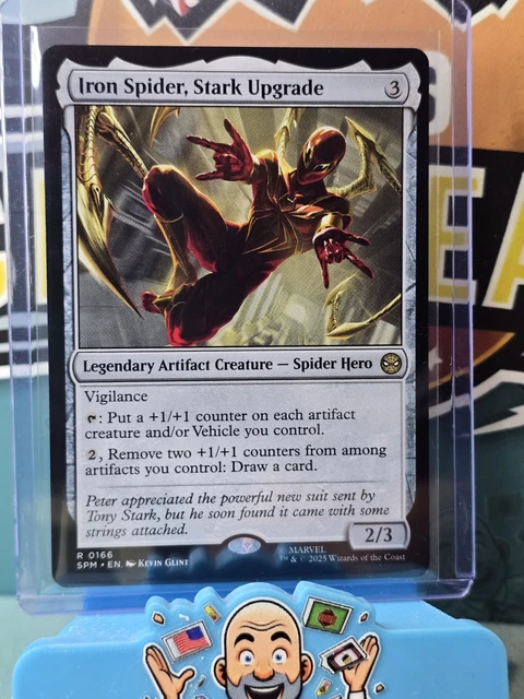 iron spider mtg card Iron Spider, Stark Upgrade (Extended Art) R Marvel's Spider-Man 279 NM   Raptor Games