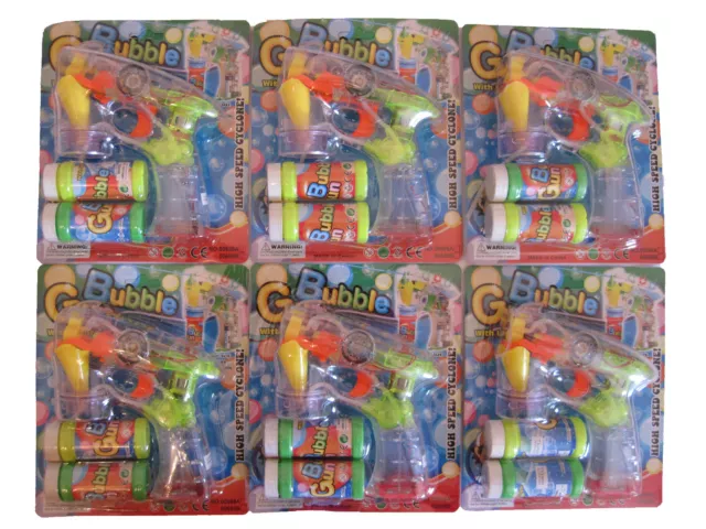 Großpackung Seifenblasenpistole mit LED u. Sound Seifenblasenmaschine Bubble Gun