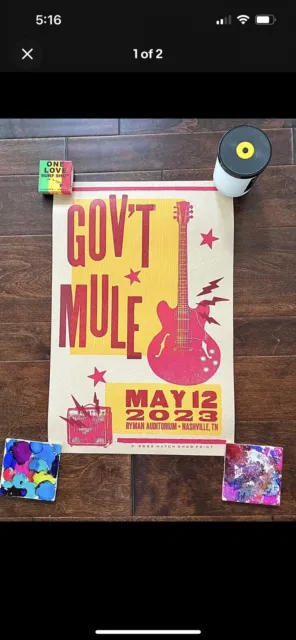 Gov’t Mule Hatch Show Ryman Nashville Print Poster