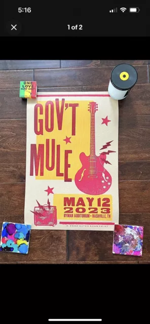 Gov’t Mule Hatch Show Ryman Nashville Print Poster Gov’t Mule Hatch Show Ryman Nashville Print Poster