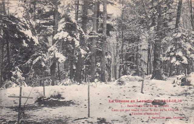 CPA GUERRE 14-18 WW1 LA CHIPOTTE 3 Battle of the Col German Tombs Ed Bastien