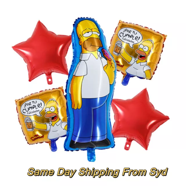 The Simpsons Family Foil Balloons Birthday Party Decoration AU Shipping From SYD