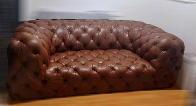 Superb Timothy Oulton Tribeca Tufted Cigar Sofa 2 seater - Tan - Del Avail 🚚🚚