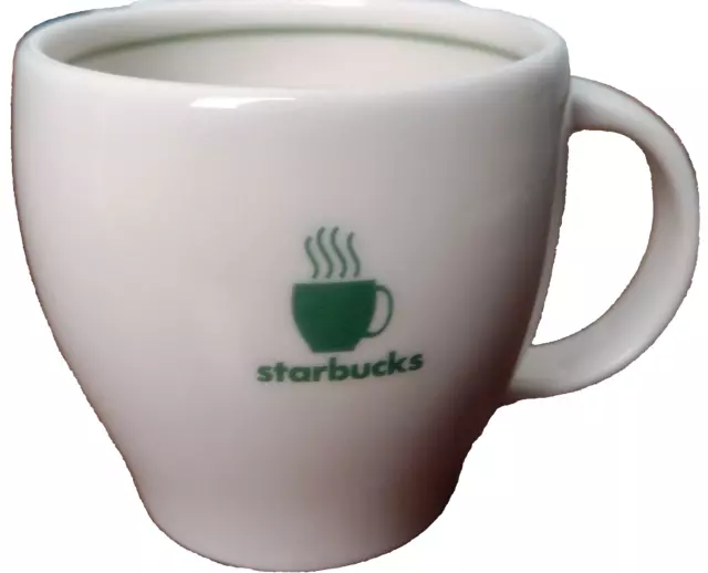 2 Starbucks Cups Abbey II Espresso/Demi Cups Green Lettering 7.5 Oz Barista  New 