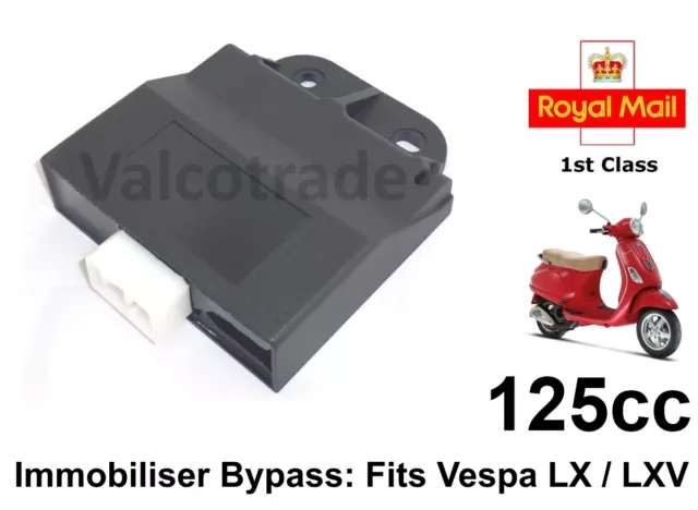 CDI Immobiliser Bypass Unit Fits Piaggio Vespa LX125 LX4 LXV S 125cc LX 125