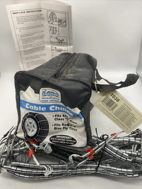 Laclede Cable Tire Snow Chains  Never Used  1038 class s passenger car safety