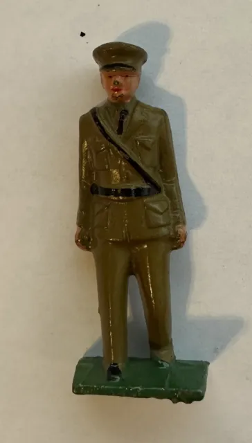 Vintage GREY IRON Toy Soldier - (G12) 3A U.S. Infantry Officer, early