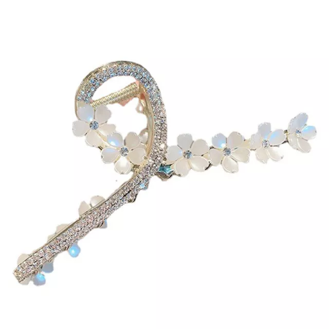 flower large grab clip Korean temperament elegant hairpin back of the h:_: