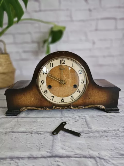 Vintage German Kienzle Striking Mantel Clock - For Parts Or Repair