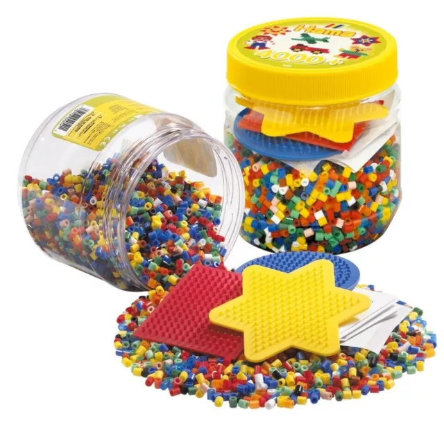 Hama 4000 Midi Bügelperlen Dose inkl. 3 Stiftplatten 2052 Steckperlen Beads Set