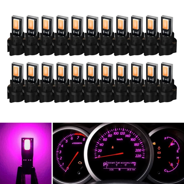 20X T5 Pink 5630 Led Instrument Gauge Cluster Dash Light Bulbs W/ Sockets