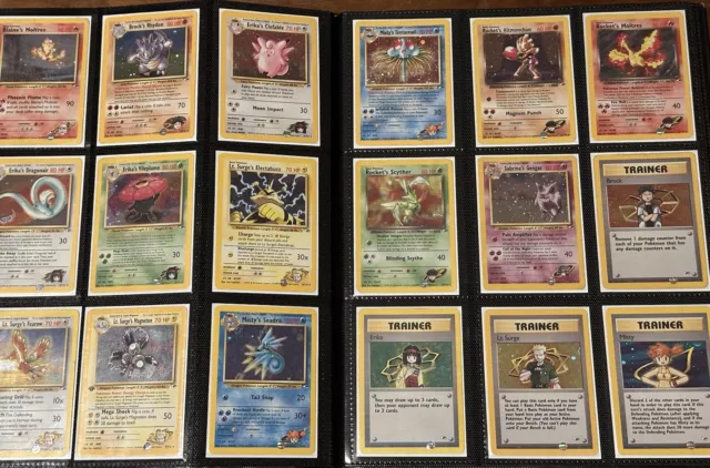 WOTC Pokemon Cards - Near Complete Gym Heroes - All Holo’s - Played/VG/NM