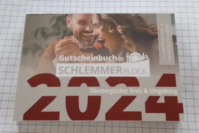 Gutscheinbuch Schlemmerblock 2024 Oberbergischer Kreis & Umgeb. Mit Mobile Code