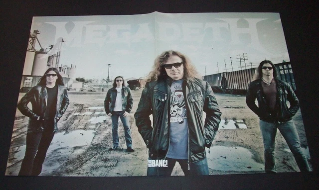 MEGADETH -DAVE MUSTAINE -CORY MONTEITH Turkish Magazine CENTERFOLD POSTER 52260