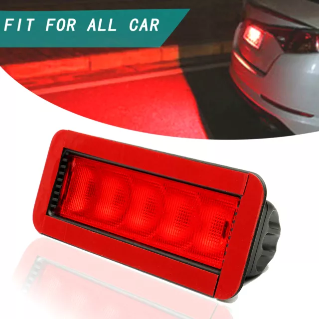 Universal Car 5LED Warning 12V Rear High Mount Third 3RD Brake Stop Tail Light