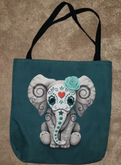 Day of dead sugar skull baby elephant diaper bag set