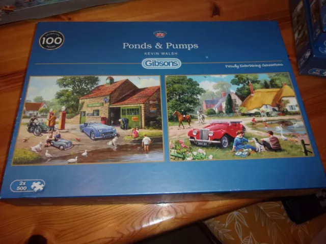 PONDS & PUMPS BY KEVIN WALSH  GIBSONS 2 x 500 PIECE JIGSAW PUZZLES PRELOVED VGC