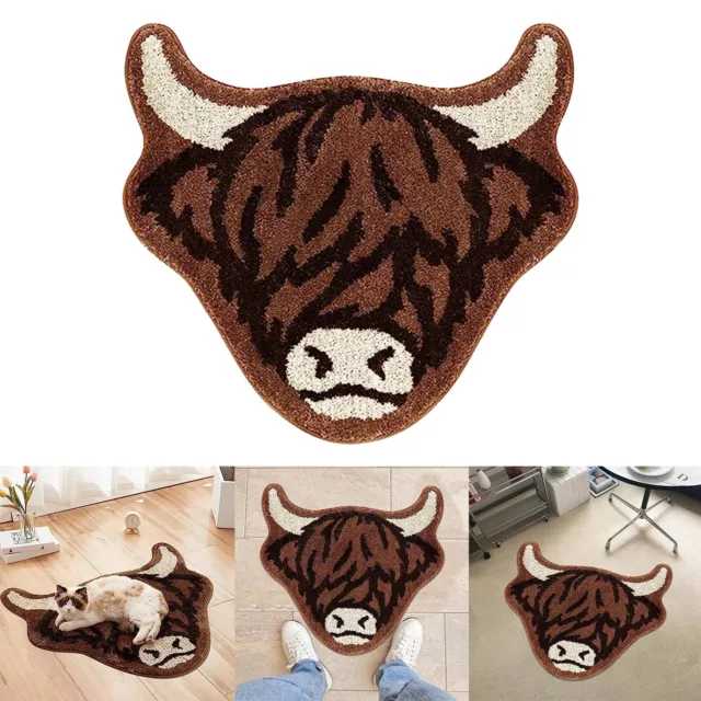 Funny Cow Entry Welcome Mat NIU Non Slip Rubber Back Home Decoration Rug Front