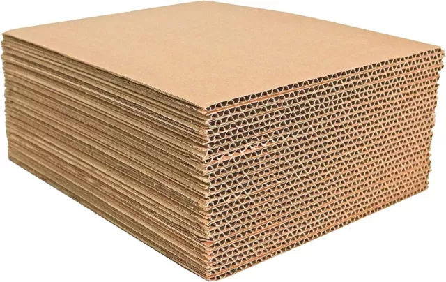 500 8.5x11 Cardboard Corrugated Pads Inserts Filler Sheet 8.5 x 11