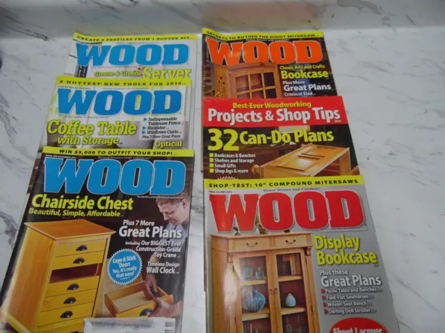 🎆Wood Magazine Lot of 6 (Jan Mar  May July Sept Better Homes & Gardens🎆