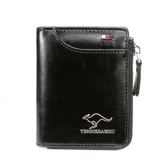 Mens RFID Blocking Leather Wallet Credit Card ID Holder Zipper Purse Waterproof 2