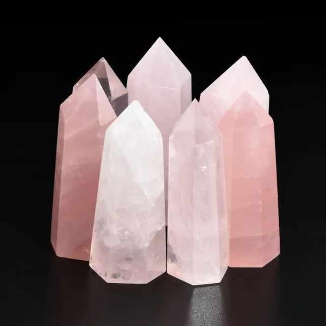 pierre collier pierre naturelle pierre rose de cristal la colonne de quartz.