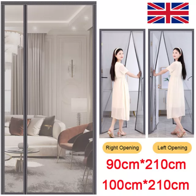 UK Magic Curtain Door Mesh Magnetic Fastening Mosquito Fly Bug Insect Net Screen