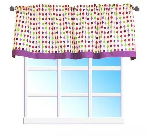 Bacati - Botanical Sanctuary Purple Multicolor Valance