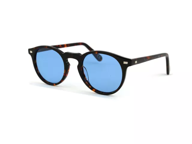 Lunettes de Soleil Sun Lovers Style Moscot SLAT8075 Havana Sombre/Bleu