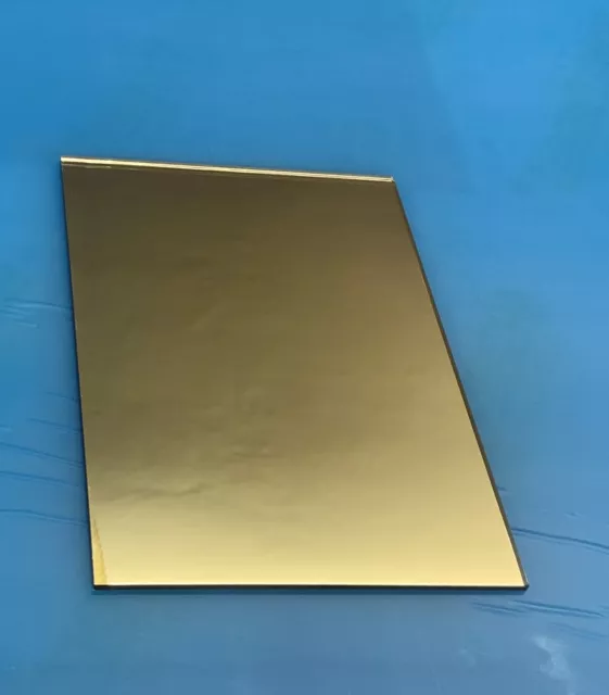 Spiegel Acryl Plexiglas® Platte Gold Rund Oval Zuschnitt 3mm Deko Wand Bad