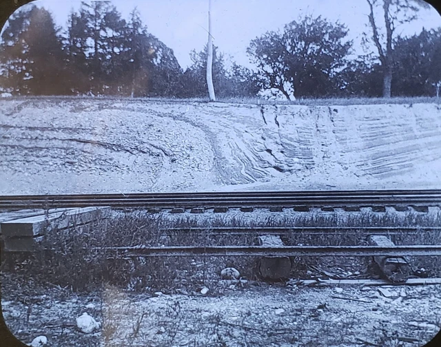 O.C.R.R. Norfolk Downs Station, Massachusetts, c1910? Magic Lantern Glass Slide