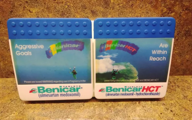 Benicar/Benicar HCT Drug Rep Double Clip Magnet  Pharmaceutical Collectible VTG