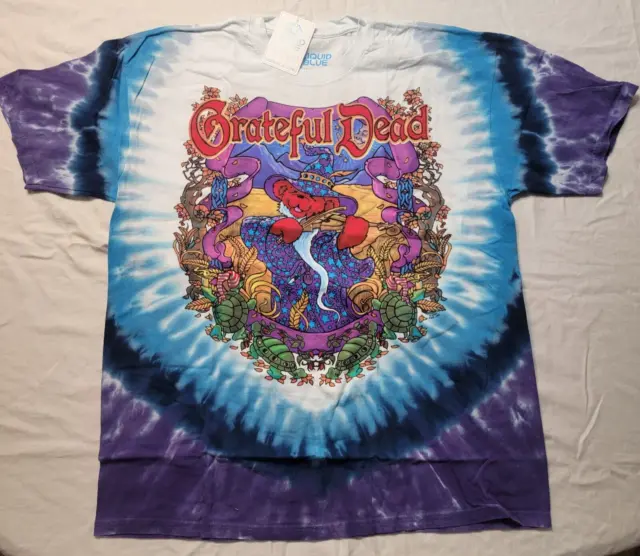 Brand New Liquid Blue Grateful Dead "Terrapin Moon" Tie Dye T-shirt Size XL