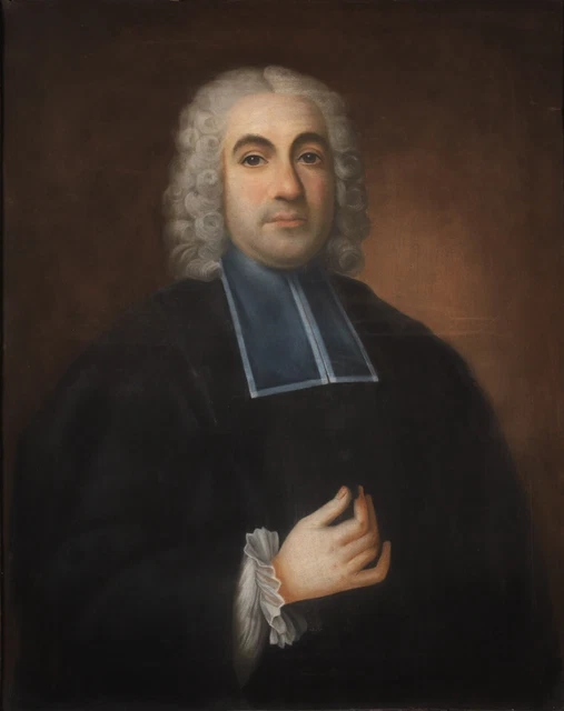 18TH CENTURY HUGE FRENCH OLD MASTER PASTEL ON CANVAS - PORTRAIT OF ...