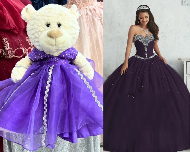 Quince Anos Quinceanera Last Doll Teddy Bear with Dress XV Quince Anos Quinceanera Last Doll Teddy Bear with Dress XV