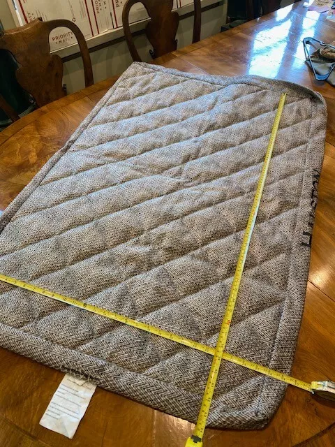 New ORVIS Platform Dog Bed Cover only Herringbone Lounger Monogram Large 28"X42"