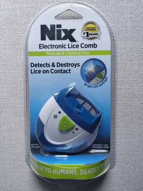 Nix Electronic Lice Comb Detects & Destroys Lice on Contact New