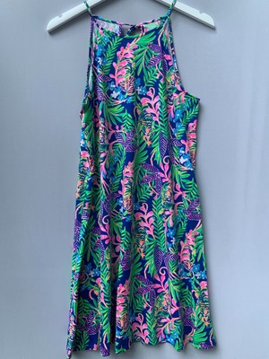 Lilly Pulitzer Dress Size XL Margot Swing How You Like Me Prowl Sleeveless Blue