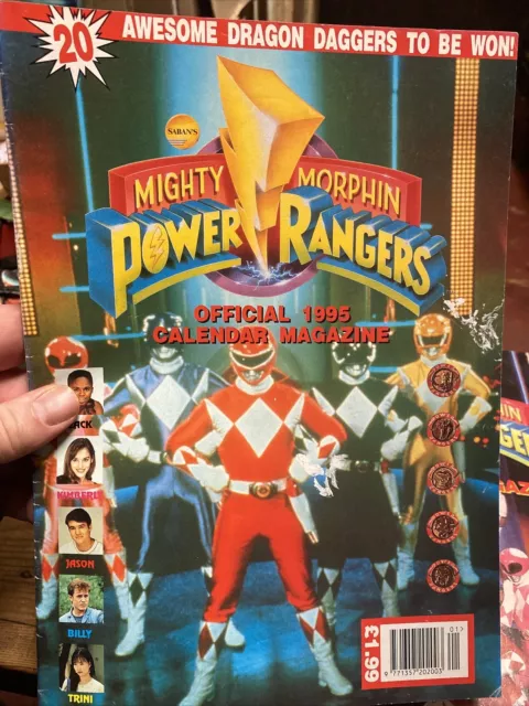 Mighty Morphin Power Rangers Calendar Magazine 1995 Rare