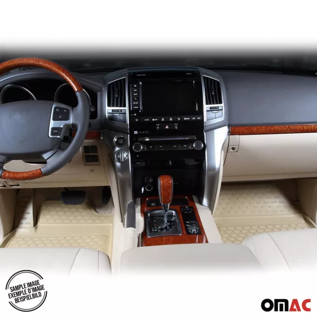 OMAC Gummimatten Fußmatten für Dodge RAM 1500 2500 3500 2012-2018 Quad Cab Beige 3