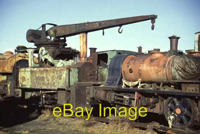 Photo 6x4 Tanfield Railway - unrestored crane tank locomotive Causey The  c1990