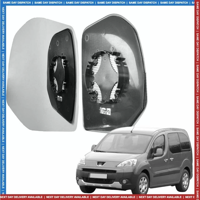LEFT PASSENGER SIDE Wing mirror glass for Peugeot Partner 2008 12