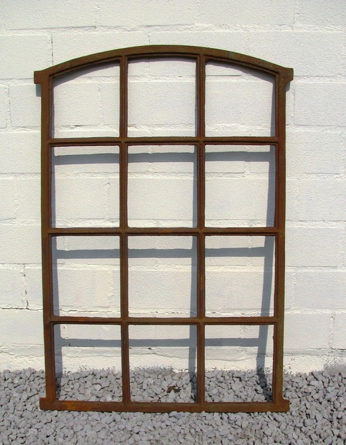 DS139gr, Großes Gussfenster, Stallfenster, Fenster, Bogen, 12 Felder 95 x 62cm