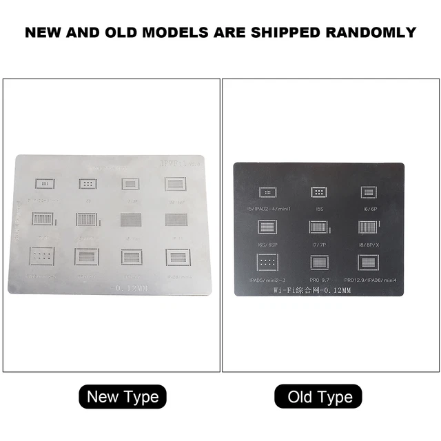 Multi‑Function WIFI IC BGA Reballing Stencil Plant Tin Steel Net For IOS US