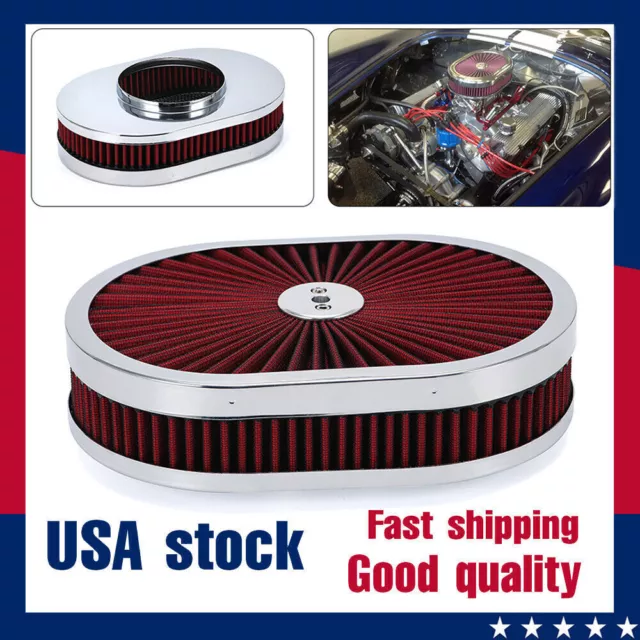 12x2 Super Flow Oval Air Cleaner Filter Washable Element for 5-1/8 carb  neck