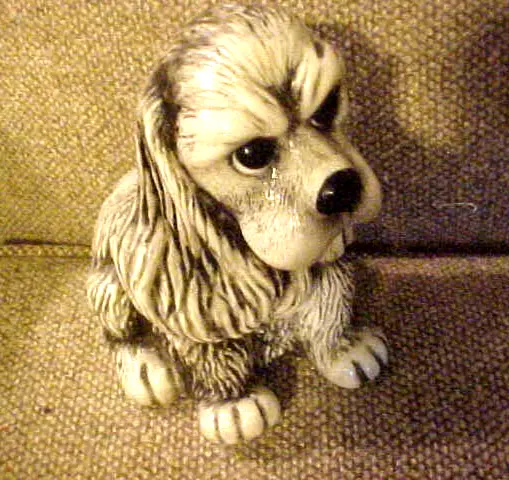 Plastic Cocker Spaniel Puppy Dog Bank Vintage 1977