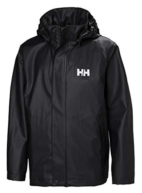 (TG. 8 YRS) Helly Hansen JR Moss Giacca Impermeabile, Unisex bambini, Black, 8 Y