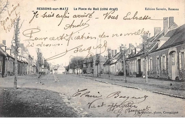 60. n° 103757 .ressons sur matz .la place du bail .